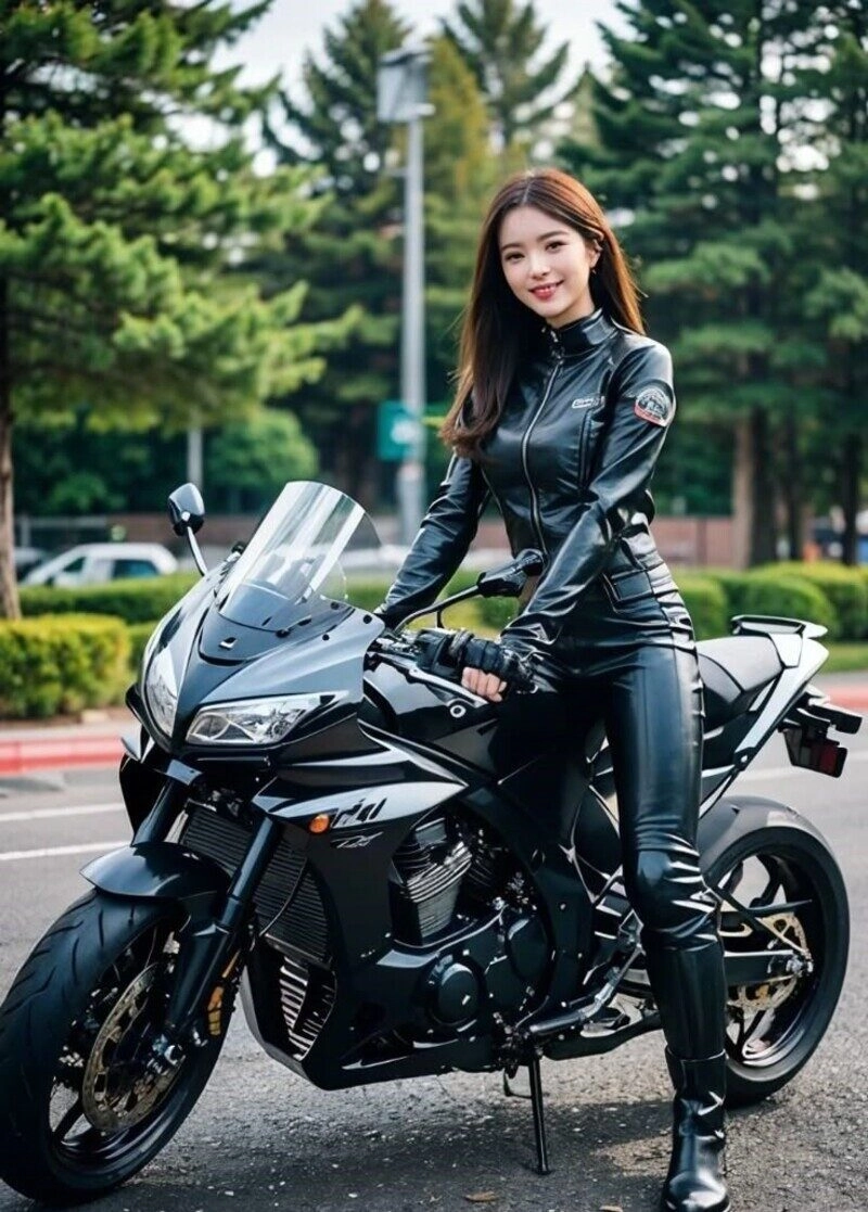 ảnh con gái đi xe moto chất