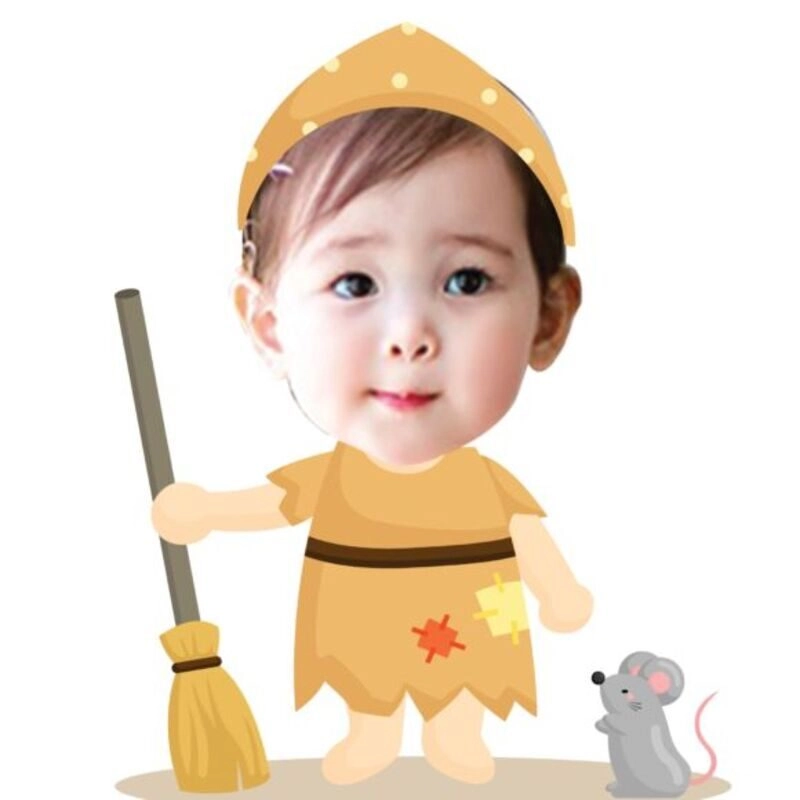 mẫu ảnh chibi ghép đầu cho be gái