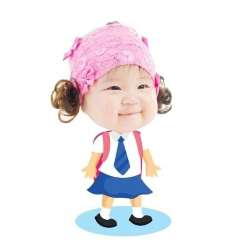 mẫu ảnh chibi ghép đầu cho be gái