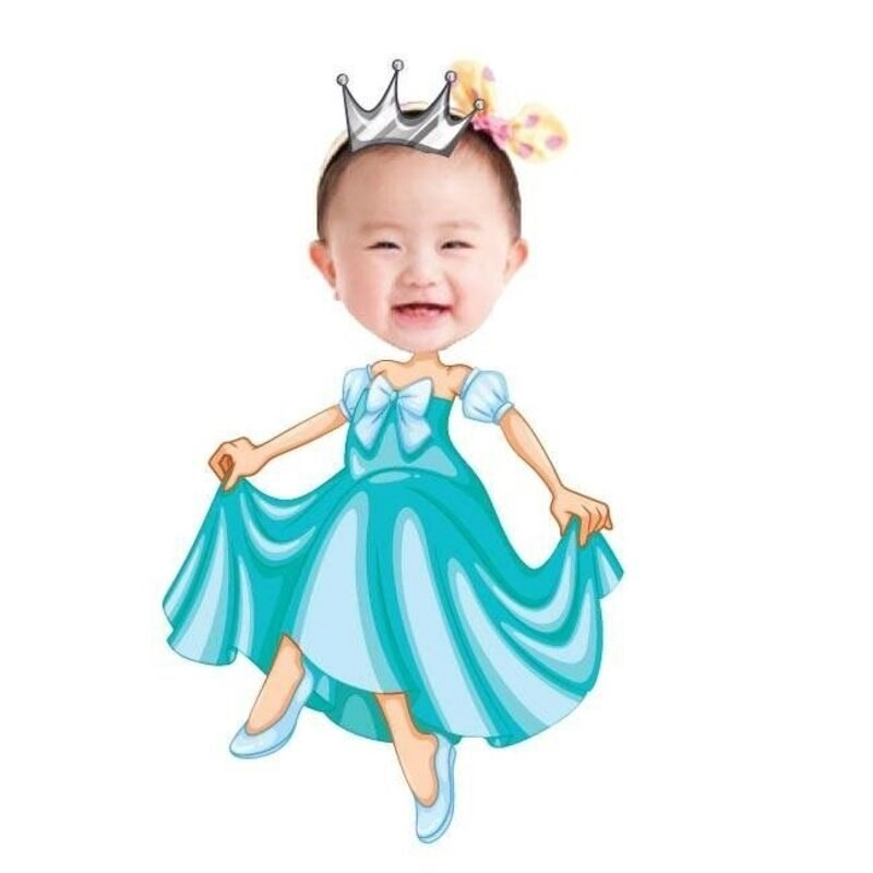 mẫu ảnh chibi ghép đầu cho be gái