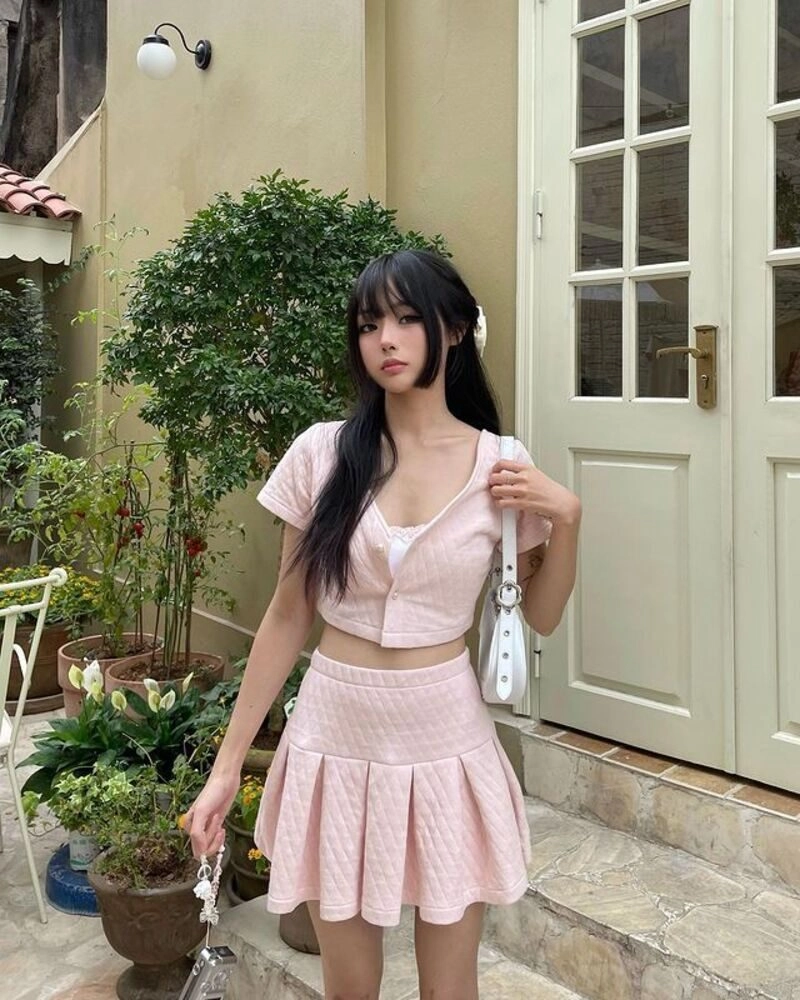 ảnh gái đẹp mặc pinky