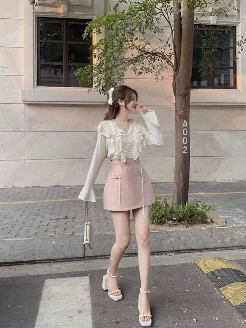 ảnh gái đẹp mặc pinky